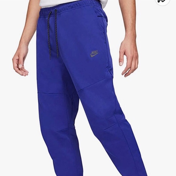 Nike Men's Sportswear Woven Joggers Pants size medium royal blue sweatpants - Picture 8 of 10